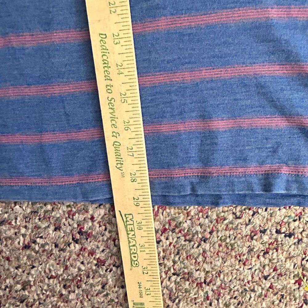 Marine Layer Men's Blue Red Preppy Signature Striped Crewneck SS T-Shirt Size XL - Picture 11 of 11